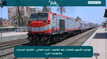 مواعيد تشغيل قطارات خط القاهرة – السد العالي.. اكتشف البدايات والنهايات الآن!
